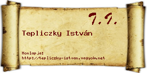 Tepliczky István névjegykártya